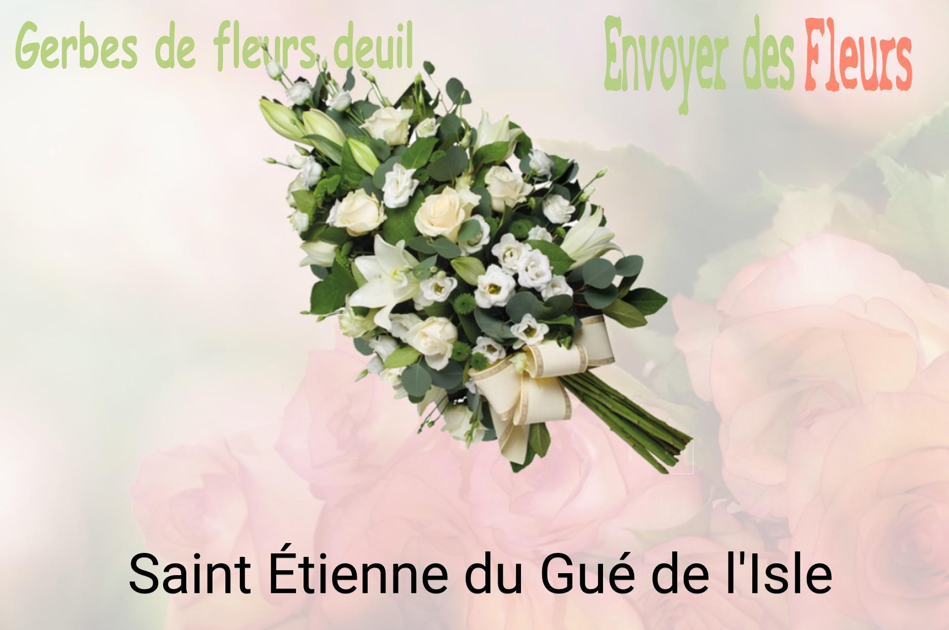Gerbe de fleurs de deuil livrée à Saint-Étienne-du-Gué-de-l'Isle